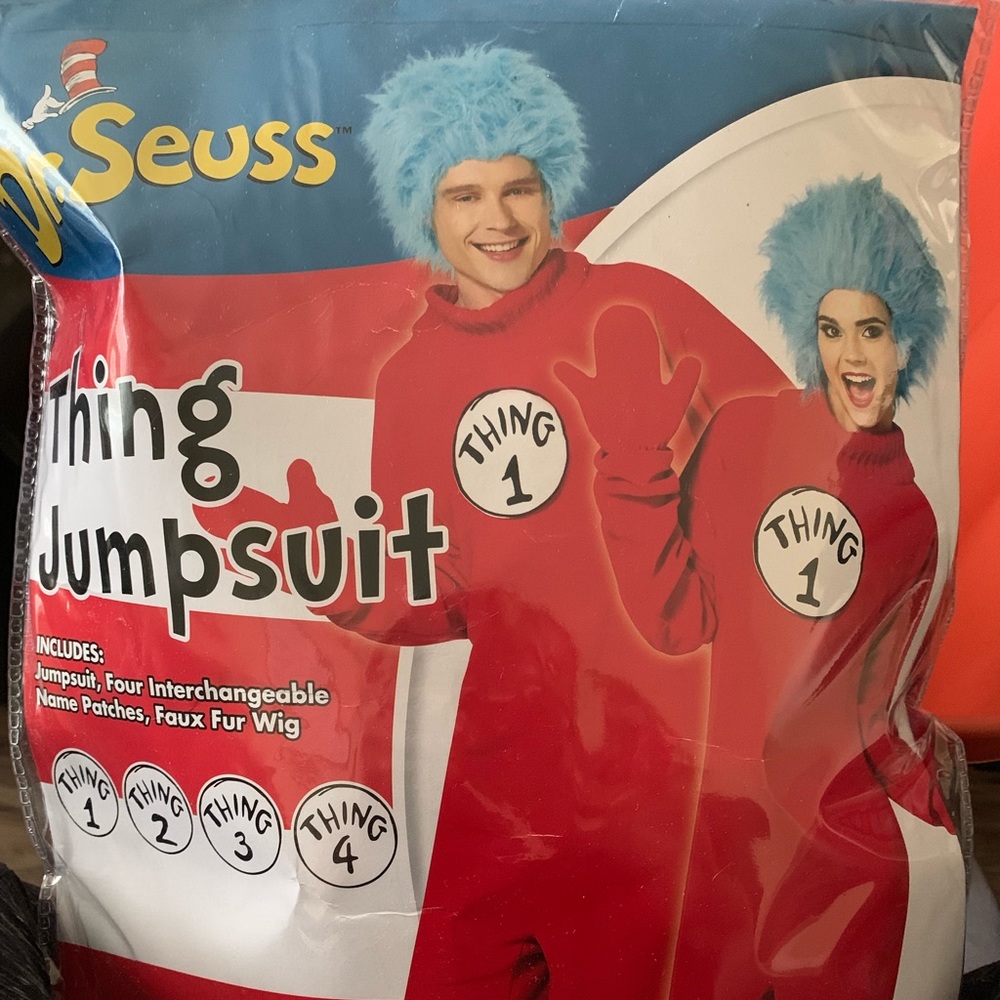 Unisex Adult L/XL Dr Seuss Thing costume